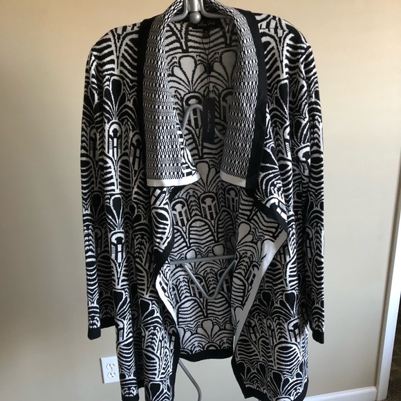 Melissa Paige Sweaters - Black and white cardigan